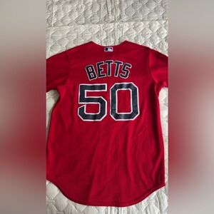 Red Sox Mook Betts 50 Baseball Jersey, size M
